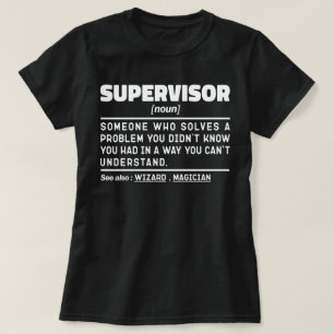 Camiseta Supervisor Noun Definition Managing Dad Sarcasm