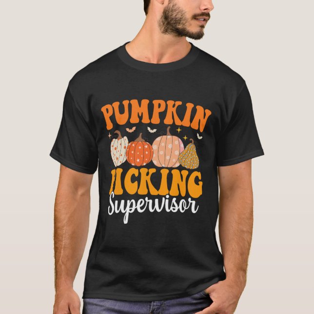 Camiseta Supervisora de selección de calabaza Groovy Famili (Anverso)