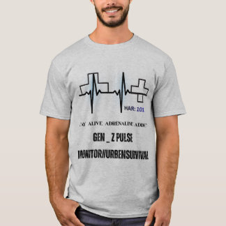 Camiseta Supervive Adicto a la Adrenalina - Monitor de Puls