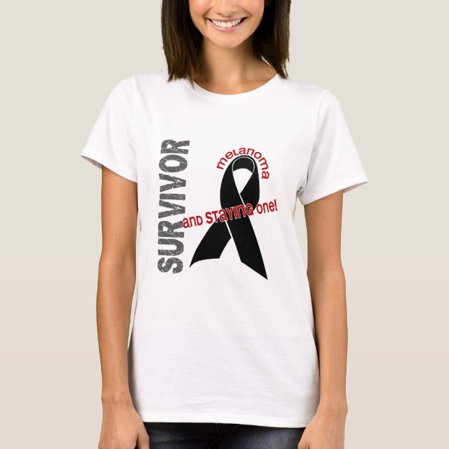 Camiseta Superviviente 1 del melanoma (Anverso)