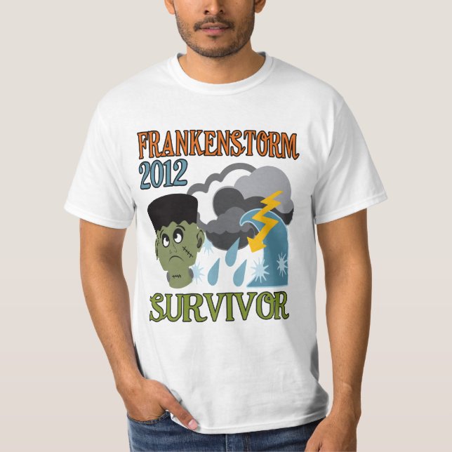 Camiseta Superviviente 2012 de Frankenstorm (Anverso)