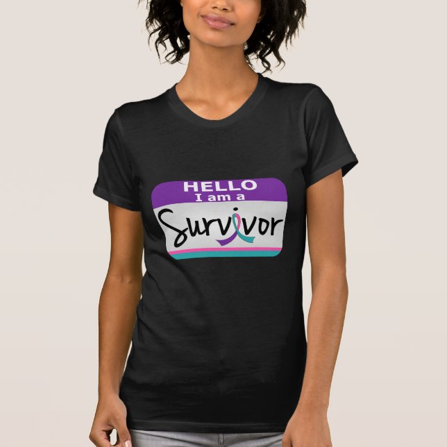 Camiseta Superviviente 24 del cáncer de tiroides (Anverso)