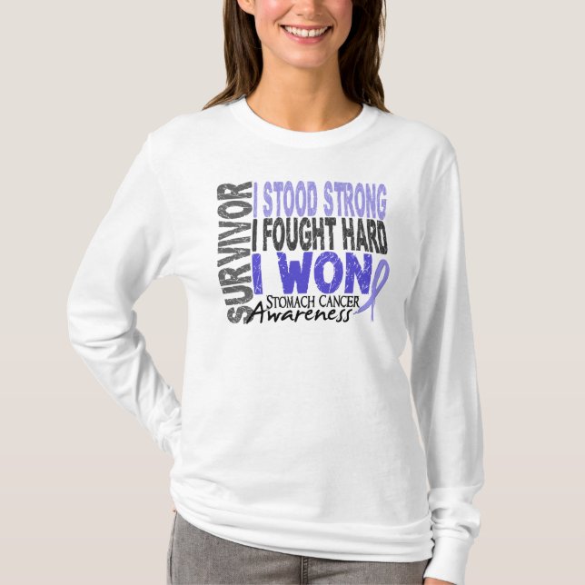 Camiseta Superviviente 4 del cáncer de estómago (Anverso)