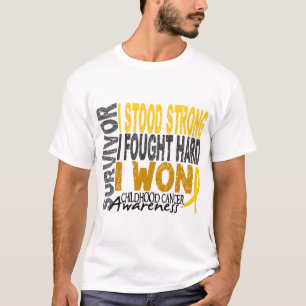 Camiseta Superviviente 4 del cáncer de la niñez