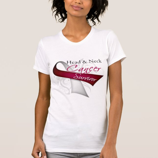Camiseta Superviviente - cáncer de cabeza y cuello (Anverso)