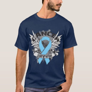 Camiseta Superviviente con alas Grunge del cáncer de