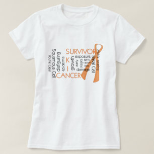 Camiseta Superviviente D4 del cáncer de piel:: Palabras de