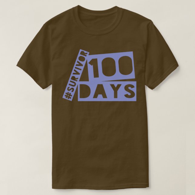 Camiseta Superviviente de 100 días (Diseño del anverso)