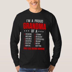 Camiseta Superviviente de anemia falciforme Abuela orgullos