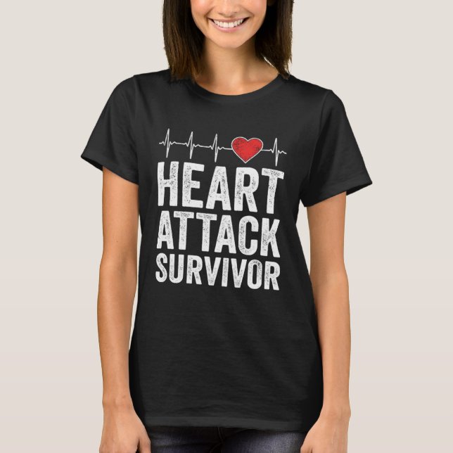 Camiseta Superviviente de ataque al corazón Conciencia de l (Anverso)