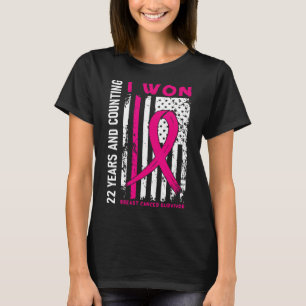 Camiseta Superviviente de cáncer de mama ganó el 22 anivers