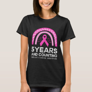 Camiseta Superviviente de cáncer de mama Tee 5 años Pin lib