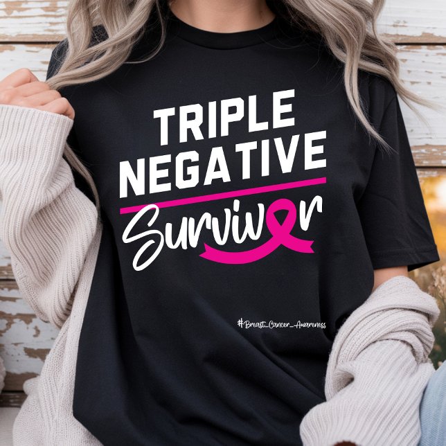 Camiseta Superviviente de cáncer de mama triple negativo co (Subido por el creador)