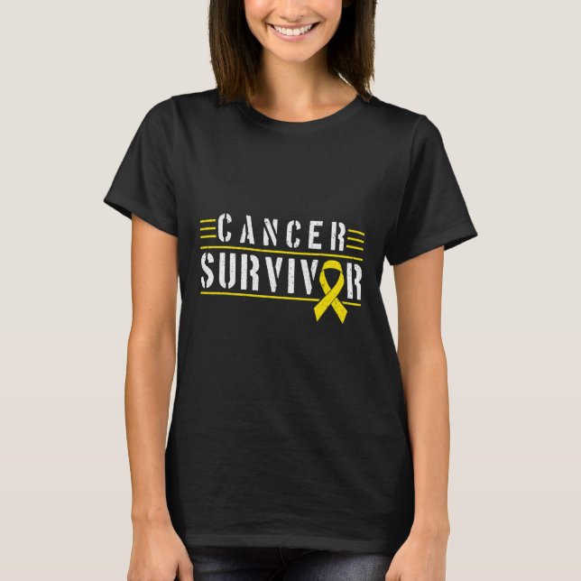 Camiseta Superviviente de cáncer infantil 1 Cinta Cáncer in (Anverso)