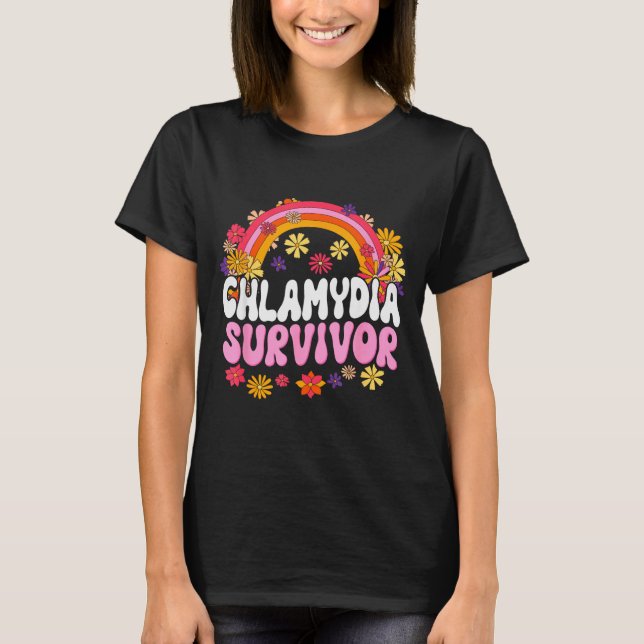 Camiseta Superviviente de clamidia Gráfico Divertido  (Anverso)