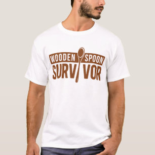 Camiseta Superviviente de cuchara de madera Humor divertido