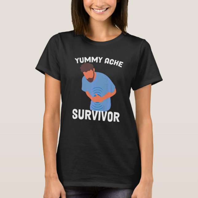 Camiseta Superviviente de dolor de barriga   (Anverso)