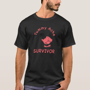 Camiseta SUPERVIVIENTE DE DOLOR DE BARRIGA Antiguo Mi estóm