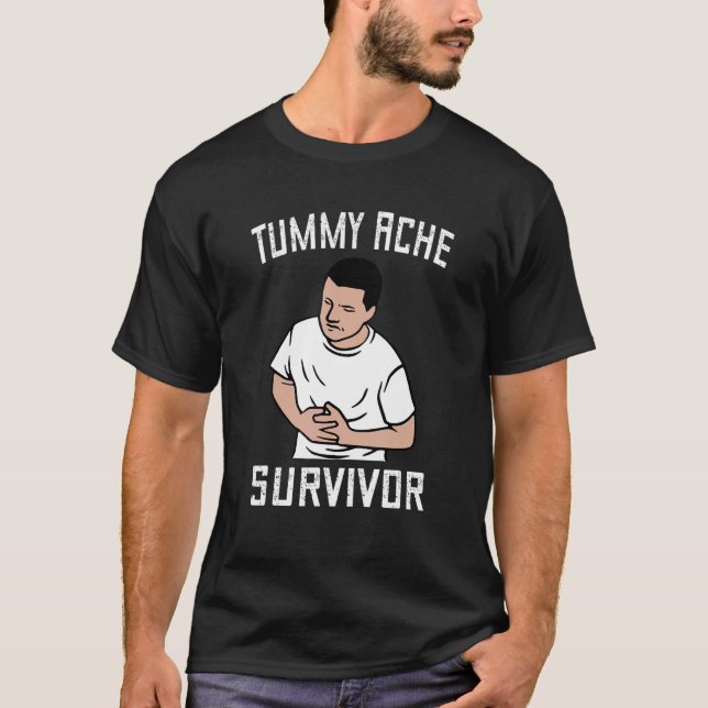 Camiseta Superviviente de dolor de barriga Dolor de estómag (Anverso)