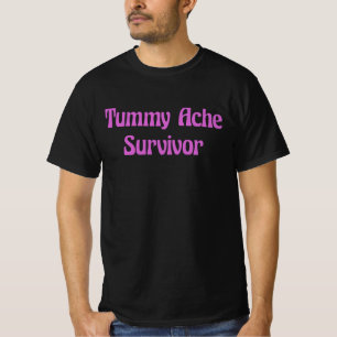 Camiseta Superviviente de Dolor de Barriga en Rosa Caliente