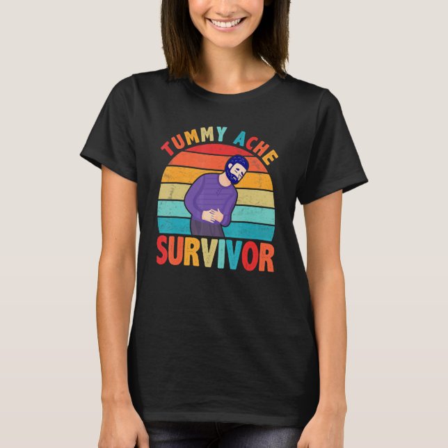 Camiseta Superviviente de Dolor de Barriga Recuperación de  (Anverso)