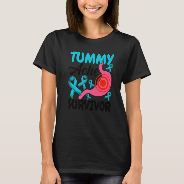 Camiseta Superviviente de dolor de barriga recuperación de  (Anverso)