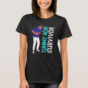 Camiseta Superviviente de dolor de barriga retro dolor de e