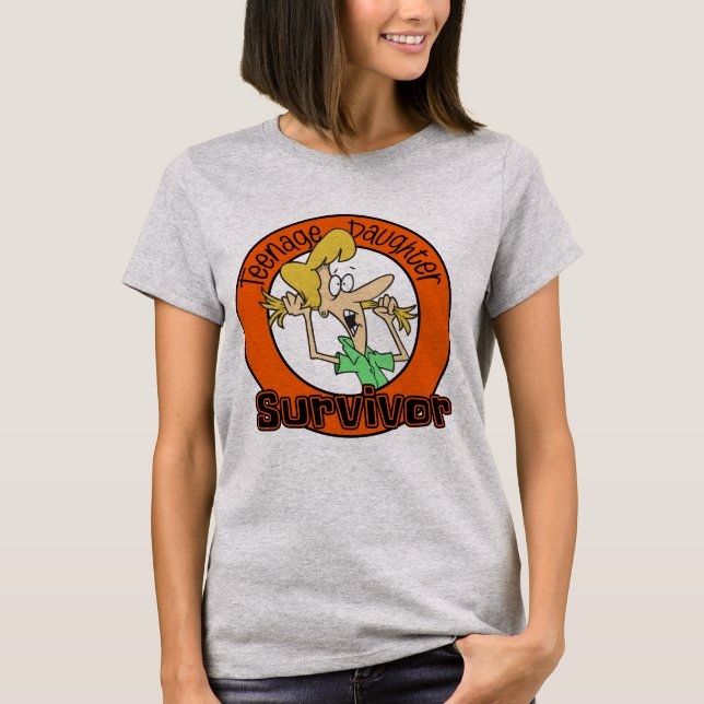 Camiseta Superviviente de hija adolescente (Anverso)