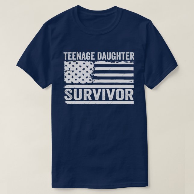 Camiseta Superviviente de hija adolescente (Diseño del anverso)