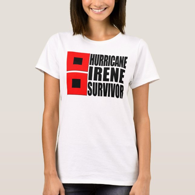 Camiseta Superviviente de Irene del huracán (Anverso)