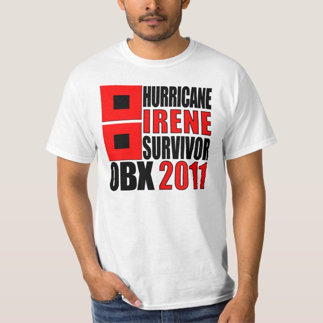 Camiseta Superviviente de Irene del huracán (Anverso)