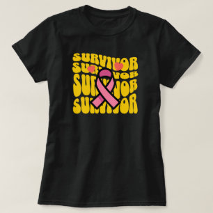 Camiseta Superviviente de la cinta rosa de concienciación s