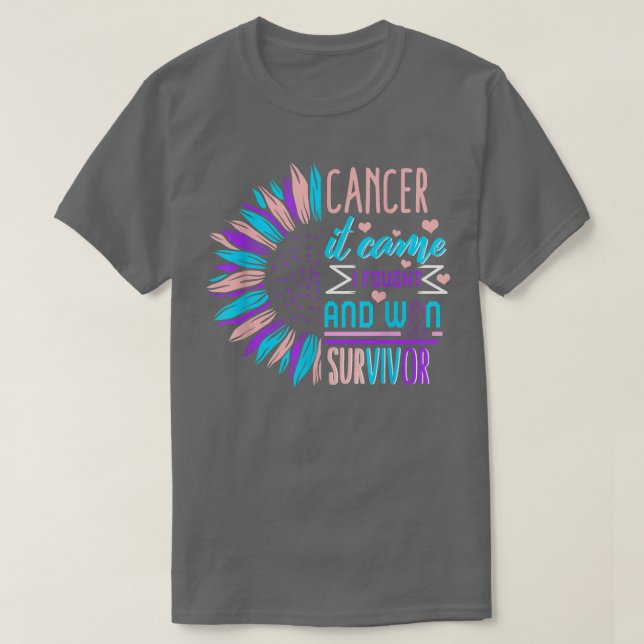 Camiseta Superviviente de la conciencia del cáncer tiroideo (Diseño del anverso)