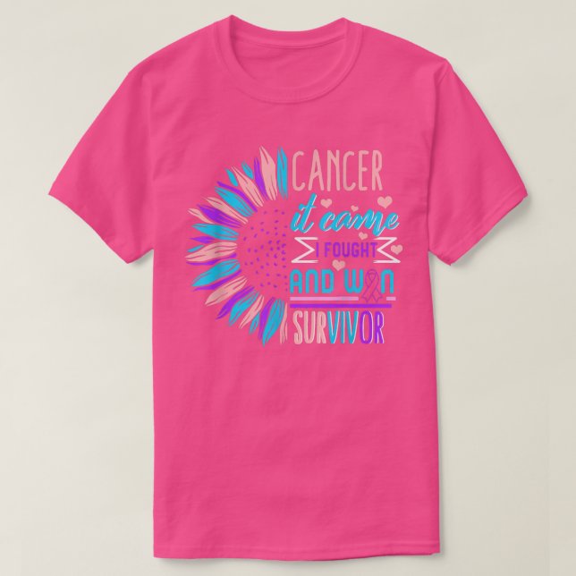 Camiseta Superviviente de la conciencia del cáncer tiroideo (Diseño del anverso)