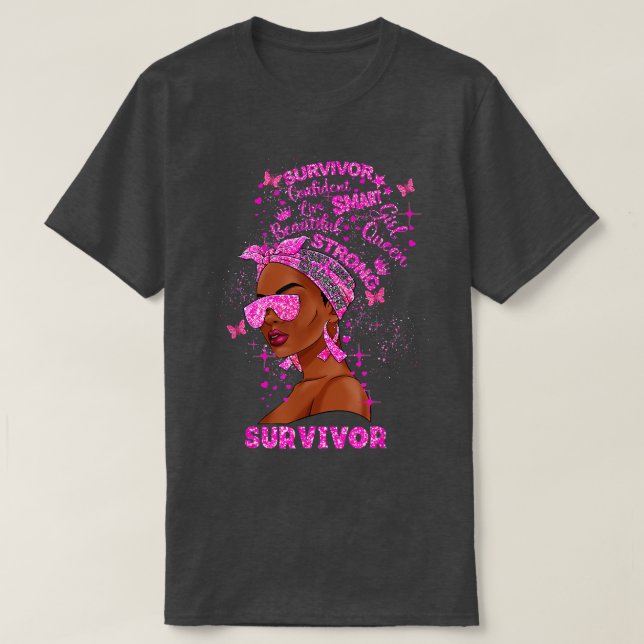 Camiseta Superviviente de la conciencia sobre el cáncer de  (Diseño del anverso)
