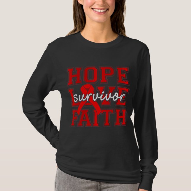 Camiseta Superviviente de la fe del amor de la esperanza de (Anverso)