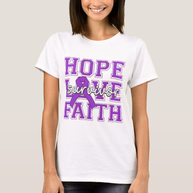 Camiseta Superviviente de la fe del amor de la esperanza de (Anverso)