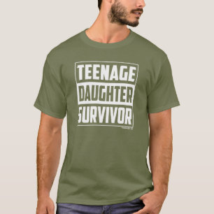 Camiseta Superviviente de la hija adolescente del papá