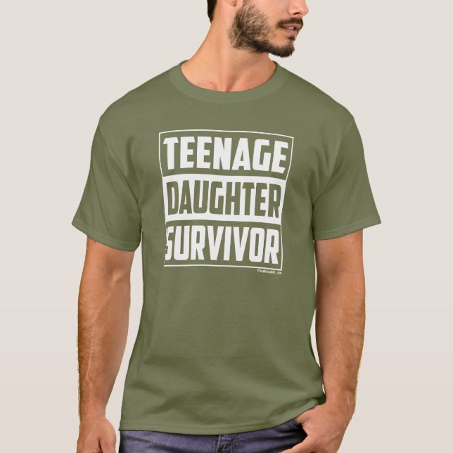 Camiseta Superviviente de la hija adolescente del papá (Anverso)