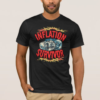 Camiseta Superviviente de la Inflación Humor Económico Retr