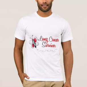 Camiseta Superviviente de la mariposa 2 del cáncer de