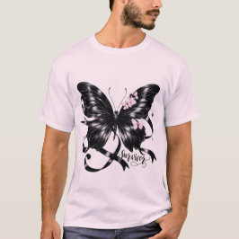 Camiseta Superviviente de melanoma - Mariposa negra Awarene