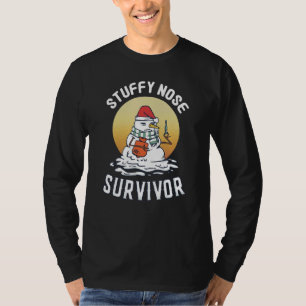 Camiseta Superviviente de nariz tapada Humor de frío de inv