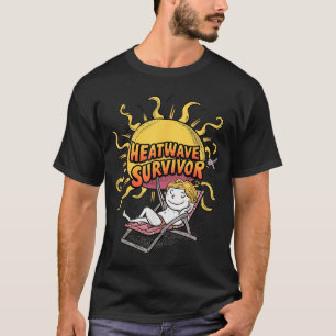 Camiseta Superviviente de ola de calor verano calor playa s