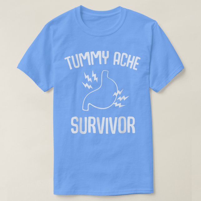 Camiseta Superviviente de Tummy Ache Stomachache IBS Hombre (Diseño del anverso)