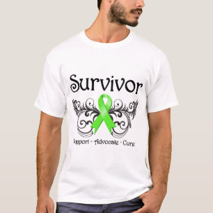 Camiseta Superviviente Deco floral del linfoma de