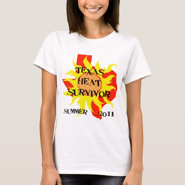 CAMISETA SUPERVIVIENTE DEL CALOR DE TEJAS (Anverso)