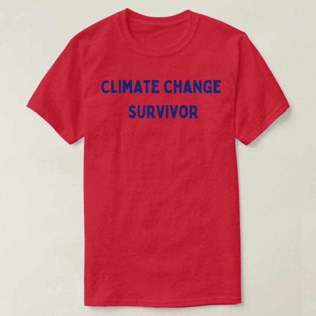 Camiseta Superviviente del cambio climático (Diseño del anverso)