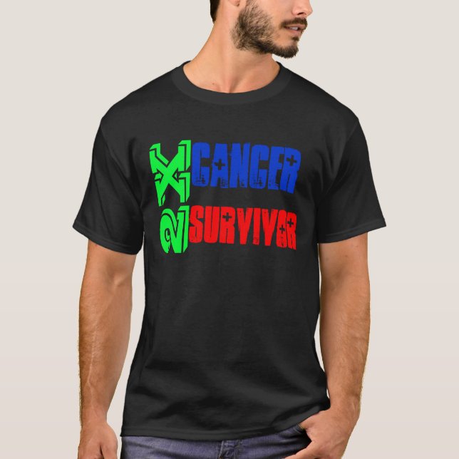 Camiseta superviviente del cáncer 2X - personalizable T - (Anverso)