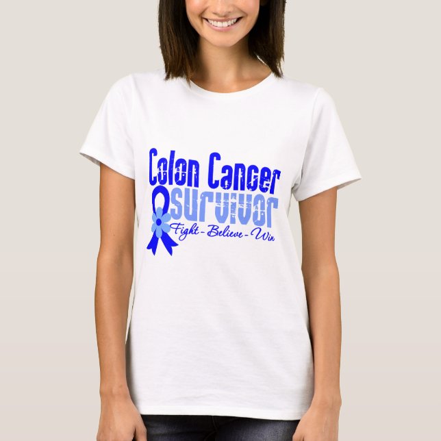 Camiseta Superviviente del cáncer de colon (Anverso)